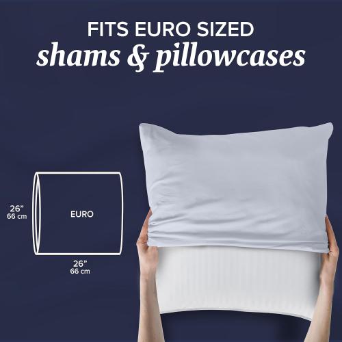 Beckham Hotel Collection Queen Size Bed Pillows & Euro Size Throw Pillows - Sets of 2 (20in x 28in)