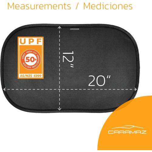 Car Window Shade for Baby with Certified UV-Protection 2 Pack - 20x12