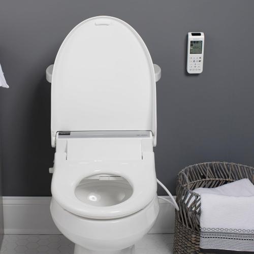 Bio Bidet BB2000 Luxury Electric Bidet Seat with Warm Water Wash & Air Dryer, Heated Seat, Remote Control & Deodorizer, Round