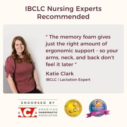 Momcozy Innovative Safety Fence Nursing Pillow - Firm & Springy Memory Foam - Stable, Ergonomic Support & Comfort - Wider Breastfeeding Cushion, Adjustable, Removable Cover, Baby Safety Certified