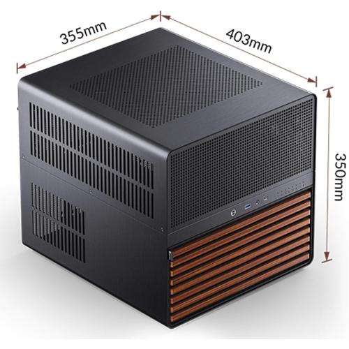 JONSBO N5 NAS Pc Case, E-ATX,12HDD 4SSD Drive Bay GPU HP Host, Supports Max. 4 GPU,E-A.TX(330mm) MB/ATX PSU Supports, with 3 Fans Built-in, 8 Slots PCI, Solid Wood Veneer Computer Case,Home Server