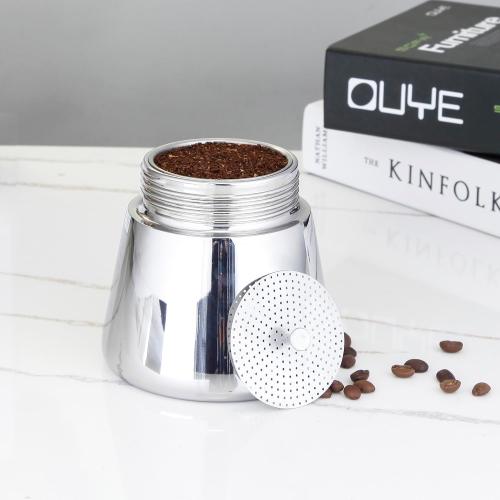 Easyworkz Stainless Steel Coffee Funnel Filter with Reducer, Espresso Maker Replacement,6 cup size
