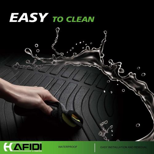 Floor Mats Custom for Nissan Murano 2024 2023 2022 2021 2020 2019 2018 2017.5 All Weather Protection TPE Heavy Duty Non-Slip Automotive Floor Liners Fits Front& 2nd Row Set Accessories, Black