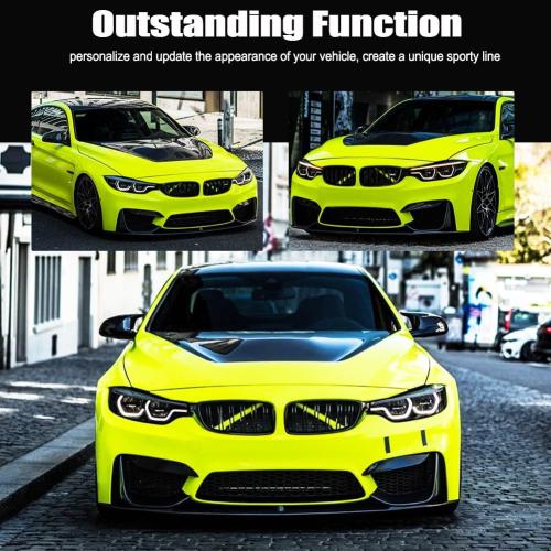 Front Bumper Lip Splitter Spoiler for BMW M3 F80 & M4 F82 F83 2015-2020 Carbon Fiber Pattern Lightweight Polyurethane Body Kit Enhances Aerodynamics & Performance
