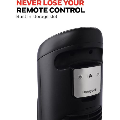 Honeywell QuietSet Whole Room Tower Fan-Black, Oscillating Tower Fan with Remote, HYF290B
