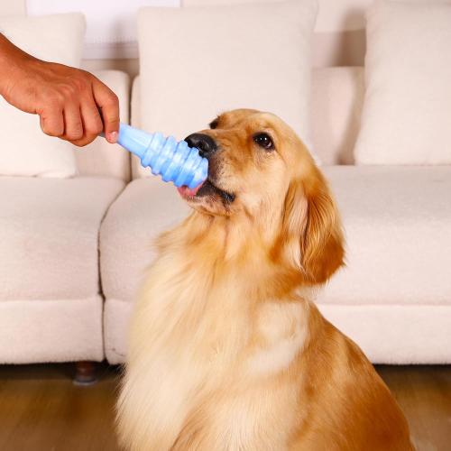 WinTour Dog Toys for Aggressive Chewers 3 Pack, Tough Dog Chew Toys for Aggressive Chewers, Indestructible Dog Toy to Keep Them Busy for Small, Medium and Large Breeds, Bacon Flavor, Blue