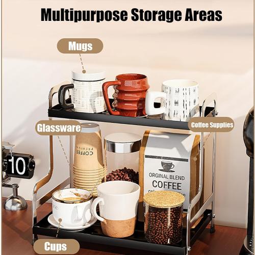 KISKIS Coffee Mug Cup Holder Space Saving 2-Tier