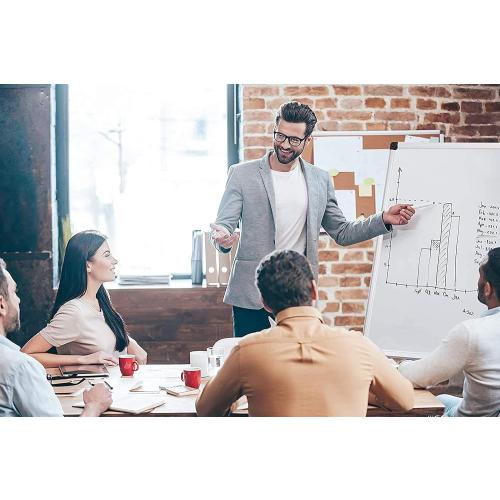 XBoard Magnetic Dry Erase Board/Whiteboard, 36 X 24 Inches, Double Sided White Board,1 Dry Eraser & 3 Dry Erase Markers & 4 Push Pin Magnets