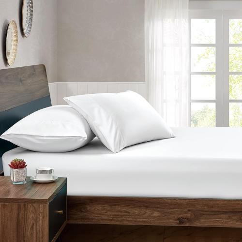FreshCulture Queen Fitted Sheets, Bulk Pack of 6, Deep Pocket, Soft Microfiber Bottom Sheets for Home, Salons, Hotels, Queen Size Fitted Sheets Only (White)