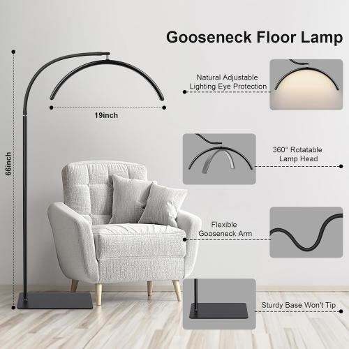 Half Moon LED Floor Light - Professional Shadow-Free Lamp for Lash Techs, Estheticians & Tattoo Artists | Dimmable for Eyelash Extensions, Nail Art, Home & Office