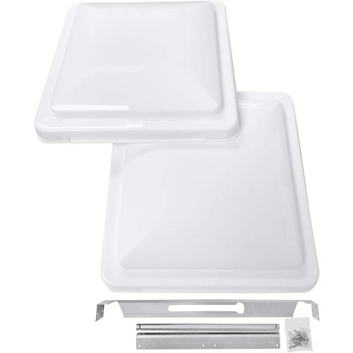 Camp'N  Universal RV Roof Vent for Trailer, Camper, Motorhome - RV Vent Covers for Roof - OEM Lid Replacement ( 2-Pack)
