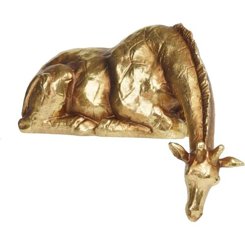Braxio Living Room Decor Statues Indoor - Resin Abstract Golden Giraffe Sculptures Home Decor for Desktop Shelf Table Desk Bedroom Office Farmhouse Decoration Gifts 8.25 * 5.5 * 3.5 Inch