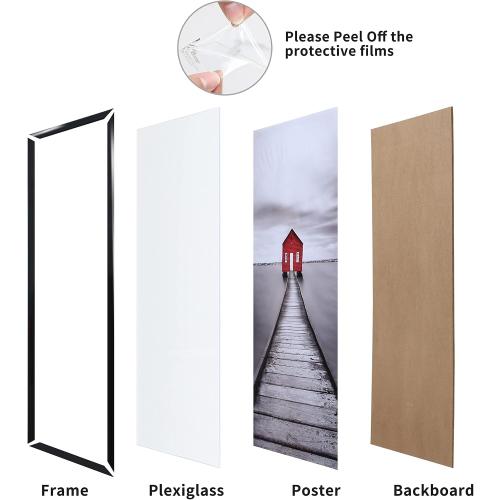 ELSKER&HOME 20x28 Frame, Picture Frame 3 Pack Black | Poster Frame 20x28 for Horizontal or Vertical Wall Mounting, Sturdy and Scratch-proof
