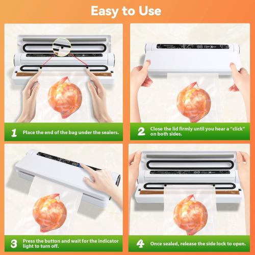Food Vacuum Sealer Machine Heat Seal Hand Held Portable Plastic Compact Bag Vacuum Sealer Handheld For Food Storage