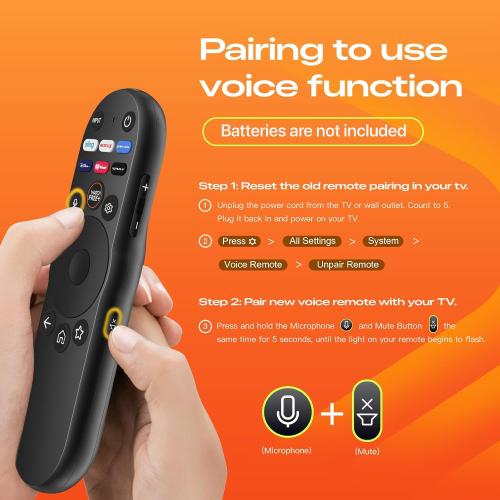 Voice Remote Control for Vizio-Smart-TV-Remote, New Upgraded XRT270 V2 Universal Replacement XRT136 XRT260 XRT270 Smartcast D/P/M/V-Series FHD 4K Quantum Pro Smart TVs
