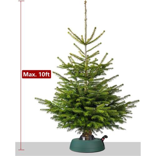 Leejec Christmas Tree Stand with Water Reservoir, Fast Clamped 10 Ft Real Tree with 5.5 Diameter, Water Level Indicator Equipped, No Assembly Required