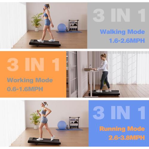 Walking Pad,6% Walking Pad with Incline,No-Assembly Walking pad Treadmill with APP and Remote Control,LED Display,2.5 HP Quiet Under Desk Treadmills,300 lbs Capacity