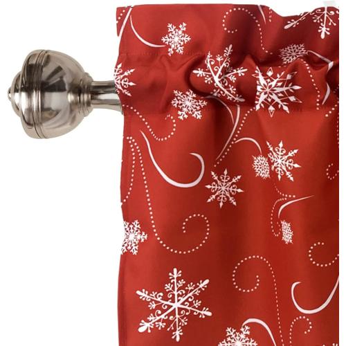 Christmas Valances for Windows Cute Christmas Decor Rod Pocket 52x18 Valances for Kitchen Cafe 2 Panal