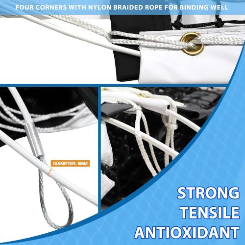 Tennis Net Outdoor Heavy Duty Professional Tennis Court Net Replacement Portable Tennis Net Nylon for Standard Tennis Courts [Includes 2 Fiberglass Dowels]