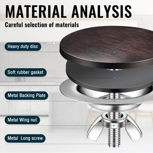 LEIFIDE 2 Inch Kitchen Sink Hole Cover Faucet Sink Hole Cap Stainless Steel Stopper Plug Plate Metal Blank for Bathroom Soap Dispenser Wash Basin(Oil Rubbed Bronze)