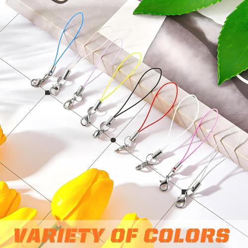 Flutesan 50 Pcs Lobster Clasp Cords Charm Straps Wrist Lanyards, 9 Colors