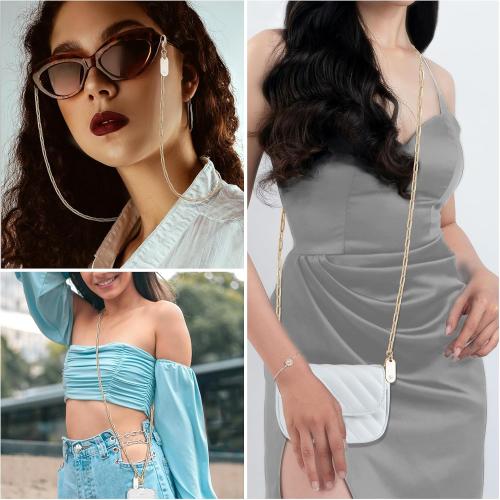 UKON Crossbody Phone Lanyard - Fashion Phone Strap with 2xTPU Tether Tab for Women - Palegold