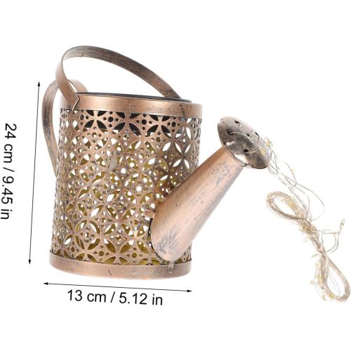 balacoo 2pack Solar Energy Lawn Light Kettle Shaped Outdoor Decoration Hollow-Out Design for Gardens Terraces and Pathways Iron Craft Solar Lamp for Unique Illumination