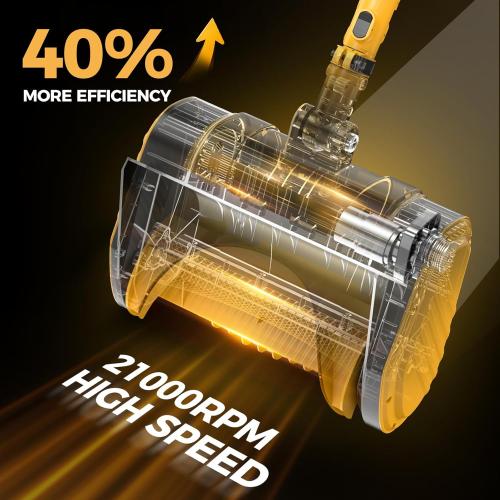 Krmspe Snow Shovel Electric, 21000RPM Cordless & Battery Powered, 13 Snow Blower with 2 Batteries, Lightweight for Easy Snow Removal on Steps, Patio