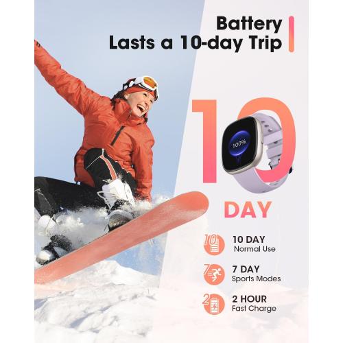 Smart Watches for Men Women Fitness: Fitness Tracker with Blutooth Call 24H Heart Rate SpO2 Sleep Monitor 5ATM Waterproof 120  Sport Mode Smartwatch Compatible with iPhone Android Phones (Lavender)