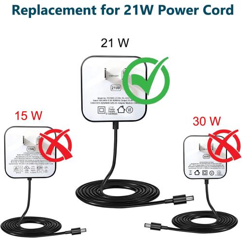21W Power Adapter for Echo (1st & 2nd Generation), Echo Show (1st Gen), Echo Plus (1st Gen), Fire TV (2nd Gen), Echo Look, Echo Link, 5Ft AC Adapter Power Cord