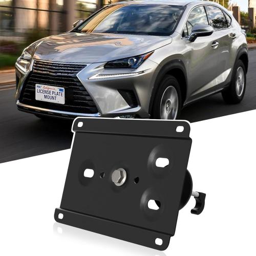 No Drill Front License Frame Compatible with Lexus 2015-up NX RX 2019-up UX Anti-Theft License Plate Grille Mount Holder Car Tag Covers Rust-Proof, Rattle-Proof Car Accessories