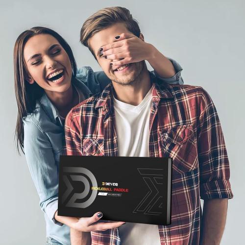 Pickleball Paddles, Carbon Fiber Pickleball Paddle with a 13mm Polypropylene Honeycomb Core, Increased Power for Ultimate Spin & Consistency