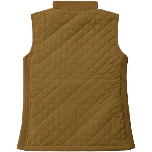 Bienzoe Women Medium Camel Quilted Casual Vest: Lightweight Packable Sleeveless Jacket
