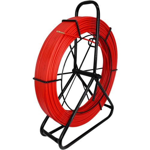 6MM 500FT Fish Tape Fiberglass Reel Stand Duct Rodder Cable Puller Rod Continuous Cable Running Rod