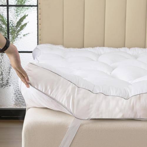 Memory Foam Mattress Topper Queen, 1700 GSM Gel Foam for Back Pain Relief | 1700 GSM CertiPUR-US Gel Memory Foam Mattress Topper for Back Pain & Pressure Relief, Plush Support, 2-3 Inch Thick
