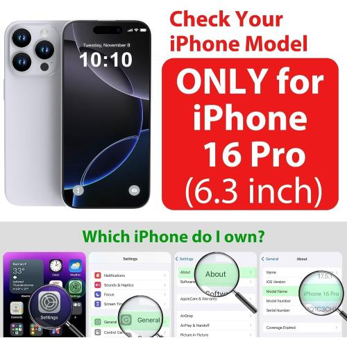 SPORTLINK for iPhone 16 Pro Waterproof Case, Black
