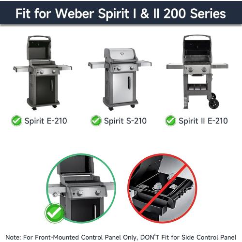 X Home Grill Replacement Parts for Weber Spirit & Spirit II 200 Series (Front-Mounted Control), Porcelain-enameled 7635 Flavorizer Bars and Stainless Steel 69785 Burner Tubes Set
