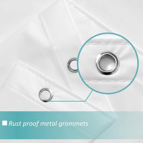 Mrs Awesome Extra Long Shower Curtain Liner with 3 Magnets, Long White PEVA Plastic Shower Curtain for Bathroom Waterproof, 72 x 84, White