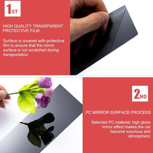 Car Pillar Decals for Door Window 6 PCS Gloss Black Pc Material | Side Door Window Cover Trim Car Pillar Stickers Replacement Exterior Accessory for Charger 2011-2021