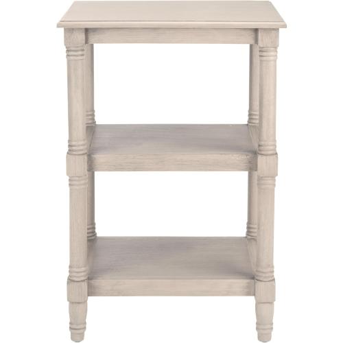 Safavieh Home Collection Cassie Greige 3-Shelf Display Storage Accent Table ACC5715A, 19.8 W x 15 L x 30 H