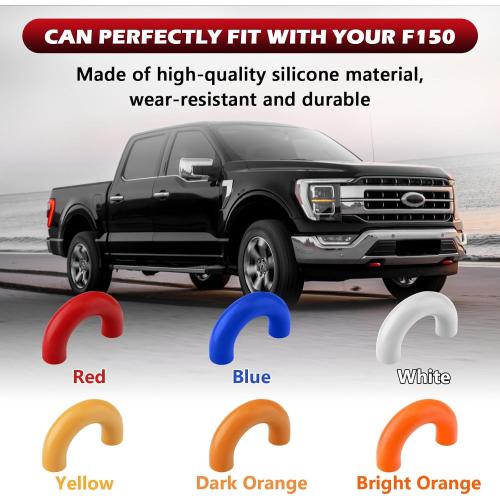 Tow Hooks Covers for Ford F150 2004-2026 Bronco Base/Big Bend/Outer Banks 2021-2026 Compatible with Toyota Tundra Accessories 2017-2021 (Red)