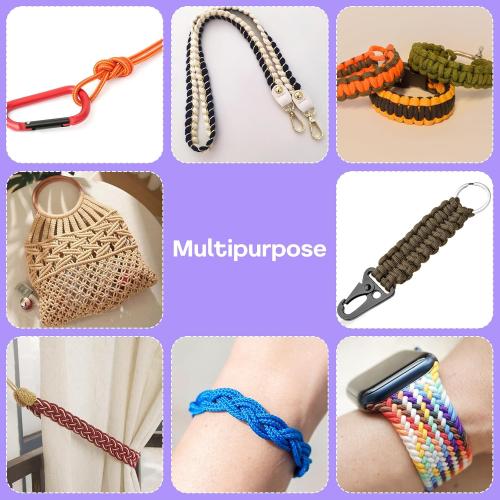 10 Colors 10ft Paracord 550 Combo kit, Paracord Bracelets Making kit - Multifunction Paracord Rope with Instruction for Making Lanyard, Dog Collar, Idea for Gift
