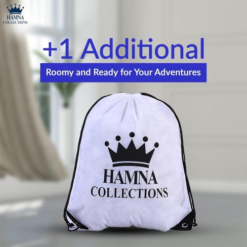Hamna Collection Heavy Duty 6 Extra Large Blue Moving Bags With Handles, Zippers & Laundry Bag, Waterproof Storage Totes, Alternative to Box and Bin