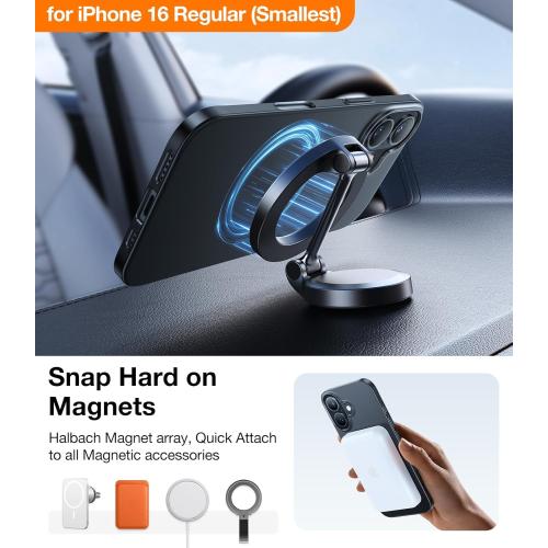 TORRAS Magnetic Slim-Fit for iPhone 16 Case 6.1 inch, Ultra-Thin 16 Phone Case Compatible with MagSafe Phone 16 Case, Light Anti-Scratch Matte Hard PC Bayer OriginFit, Black