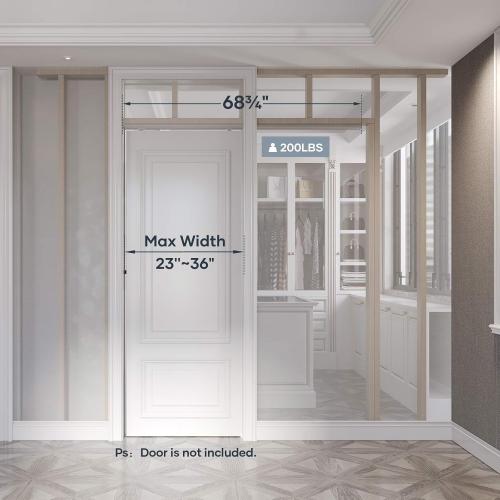 6FT Commercial Grade Sliding Pocket Door Hardware Track Kit,Top Mount,Heavy Duty,Smoothly and Quite,Easy to Install,Aluminum(Door is not Included)