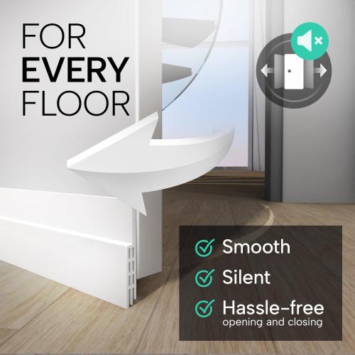 Vellure® Door Draft Stopper for Bottom of Door - Premium Door Sweep for Bottom of Door/Weather Stripping Door Seal (Save Energy – installs Quickly and Easily) Door Strip Ideal for