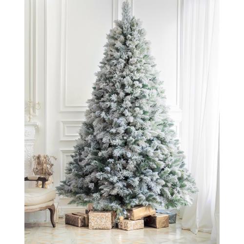 6FT Pre-lit Snow Flocked Christmas Tree Spruce with Remote Control, 350 Warm White Multi-Color Lights, Artificial Hinged/Feel Real/Realistic for Home, Holiday Decoration Dual Color LED