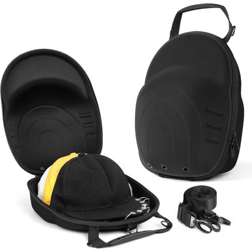 MOSLA Hat Case for Baseball Caps,Hat Carrier Travel Case Ball Cap Carrier Hat Box Organizer Carry On Hat Bag Backpack with Adjustable Shoulder Strap