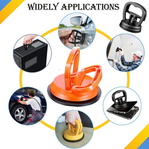 Car Dent Puller,Powerful Car Dent Puller, Car Dent Removal Kit,Dent Remover Tool for Car Dent Repair, Glass, Screen, Tiles Lifting and Objects Moving (Orange Black)