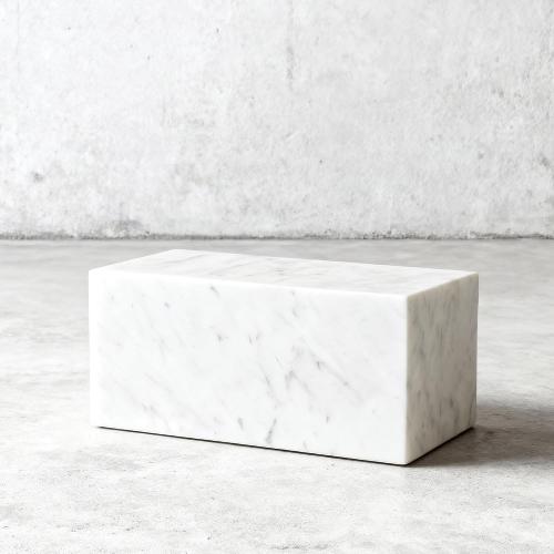 Aspen Studio AspenStudio Carrara Marble Real Urn Genuine Marble Urn for Human Adult Cremation Ashes Decorative urn
